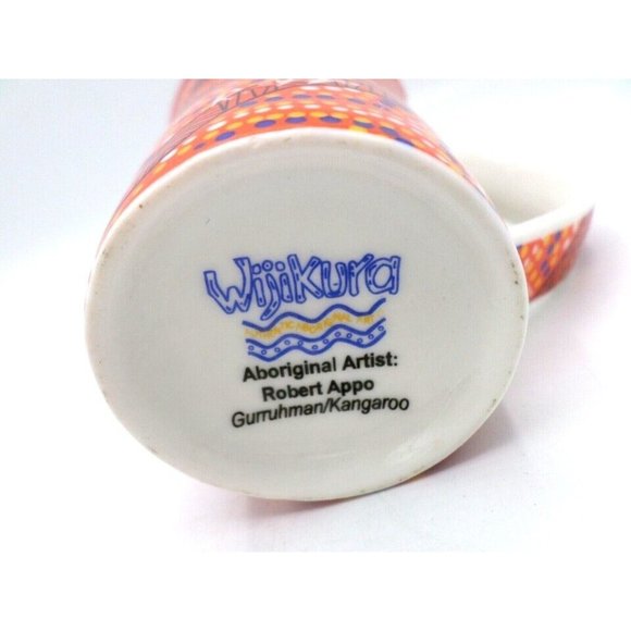 2Set Waligura Gurruhman Kangaroo Coffee Mug Aboriginal Artist Robert Appo Signed - Picture 5 of 7